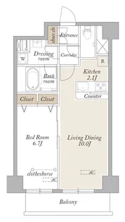 グランディアラフィーネ【1002号室】の間取り