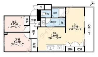 アールリエット三鷹【302号室】の間取り