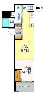 Milestone Sasazuka【0201号室】の間取り
