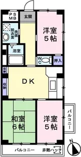 コスミック湘南【0201号室】の間取り
