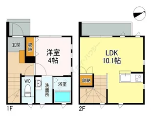 フローラルテラス【1号室】の間取り