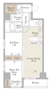 グランディアラフィーネ【0801号室】の間取り