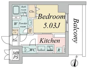エスティメゾン浦和【4階】の間取り