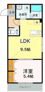 IM二和【0301号室】の間取り