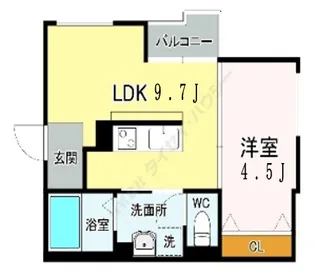 オクノオク【203号室】の間取り