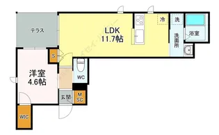 Masoin・Courage【103号室】の間取り