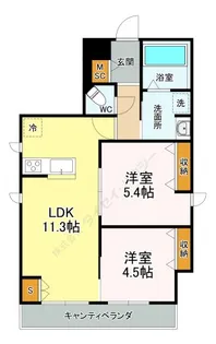 Masoin・Courage【301号室】の間取り