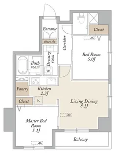 グランディアラフィーネ【0706号室】の間取り