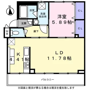 アールリエット武蔵境 1号棟【503号室】の間取り