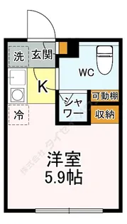 カーサ南台【103号室】の間取り