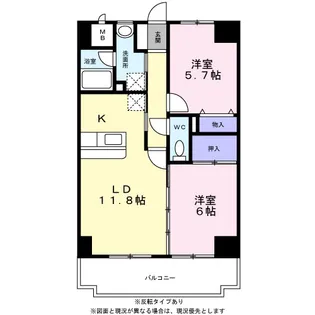 エクセラン東松戸【0203号室】の間取り