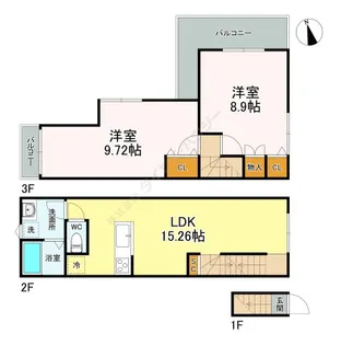 ライブリー西新井【202号室】の間取り