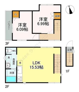 ライブリー西新井【204号室】の間取り