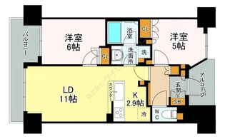 エアリス市川ステーションプライム【0803号室】の間取り