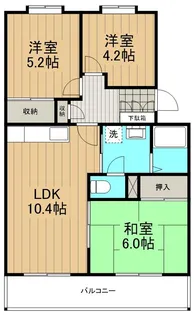 パティオ鵠沼【0303号室】の間取り