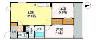 コンフォート箱根ヶ崎【104号室】の間取り