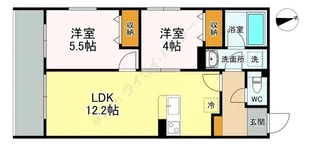 コンフォート箱根ヶ崎【202号室】の間取り