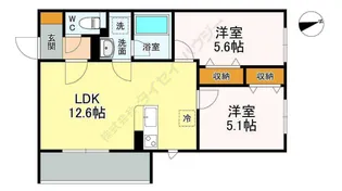 コンフォート箱根ヶ崎【203号室】の間取り