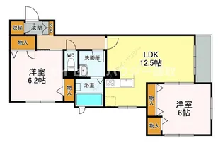 シャトレー宮崎1【0202号室】の間取り