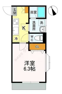 MIWAコーポ【0105号室】の間取り