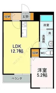 アクアコート【202号室】の間取り