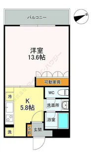 LASA戸越Ⅰ【0502号室】の間取り
