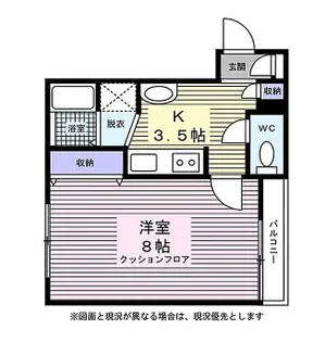 EASTⅢ【0203号室】の間取り