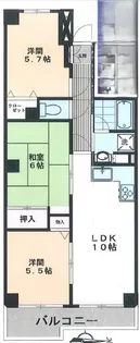 センチュリー武里【0302号室】の間取り