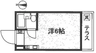 パークサイドハイツ【0102号室】の間取り
