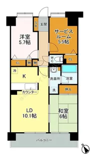 リベルテ戸田【0202号室】の間取り