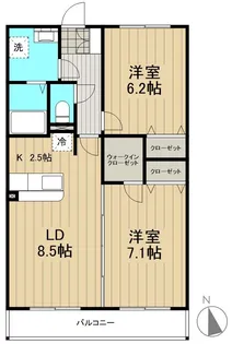 サニーウェル幸樹【0102号室】の間取り