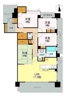 リーデンススクエア高幡不動613号室【613号室】の間取り