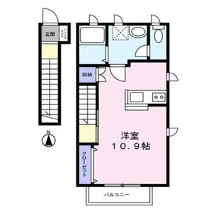 Fika C棟【202号室】の間取り