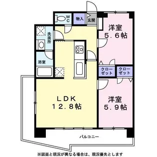 エクセレントビュー元住吉【0409号室】の間取り