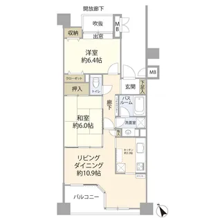 泉・高柳パークスクエアグラン【403号室】の間取り