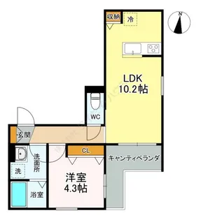 エントピア神明の杜Musashikosugi【0304号室】の間取り
