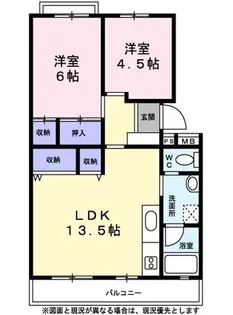 オークヒル【0202号室】の間取り