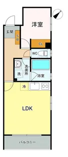 コーヴォ南大沢【0101号室】の間取り
