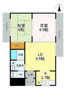 パレスあすてりあ【0201号室】の間取り