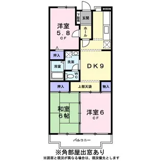 エスポワール白川【0206号室】の間取り