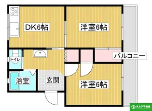 つるコーポ【201号室】の間取り