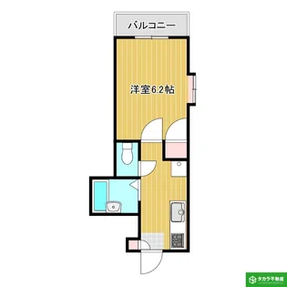 グランジュテ賀来【201号室】の間取り