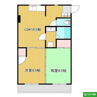 ベルメゾンまつなみ【205号室】の間取り