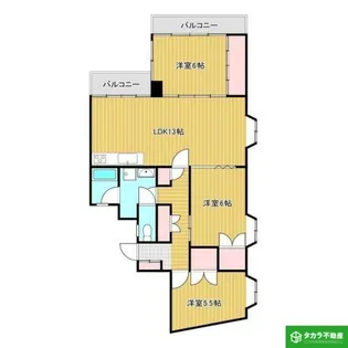 マルソ萩原【301号室】の間取り