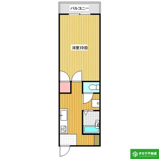 エンリエール城崎【801号室】の間取り
