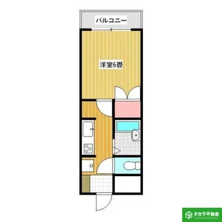インテリジェントコーポNO IKI【204号室】の間取り
