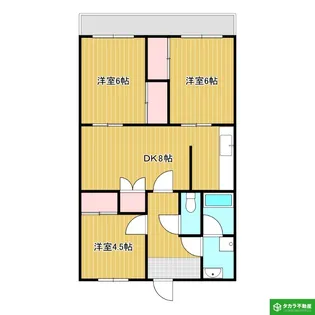 ヴィラージュ新川町【402号室】の間取り