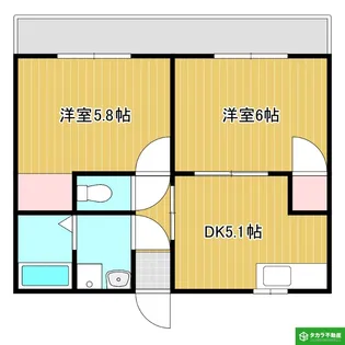 リバーレジデンス新川町【102号室】の間取り