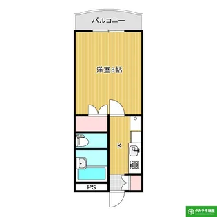 リバーサイドスクエア壱番館【205号室】の間取り