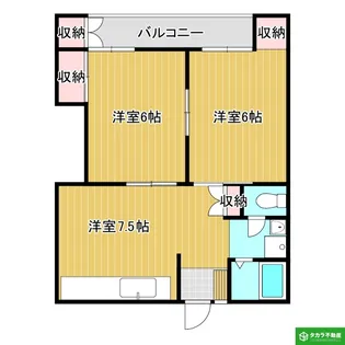 セジュール荏隈【104号室】の間取り